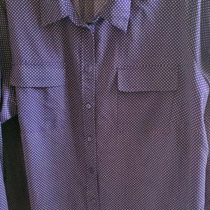 Used Purple and White Shirt